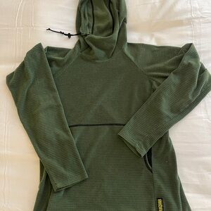 Melanzana Olive Green Micro Grid Hoodie V2